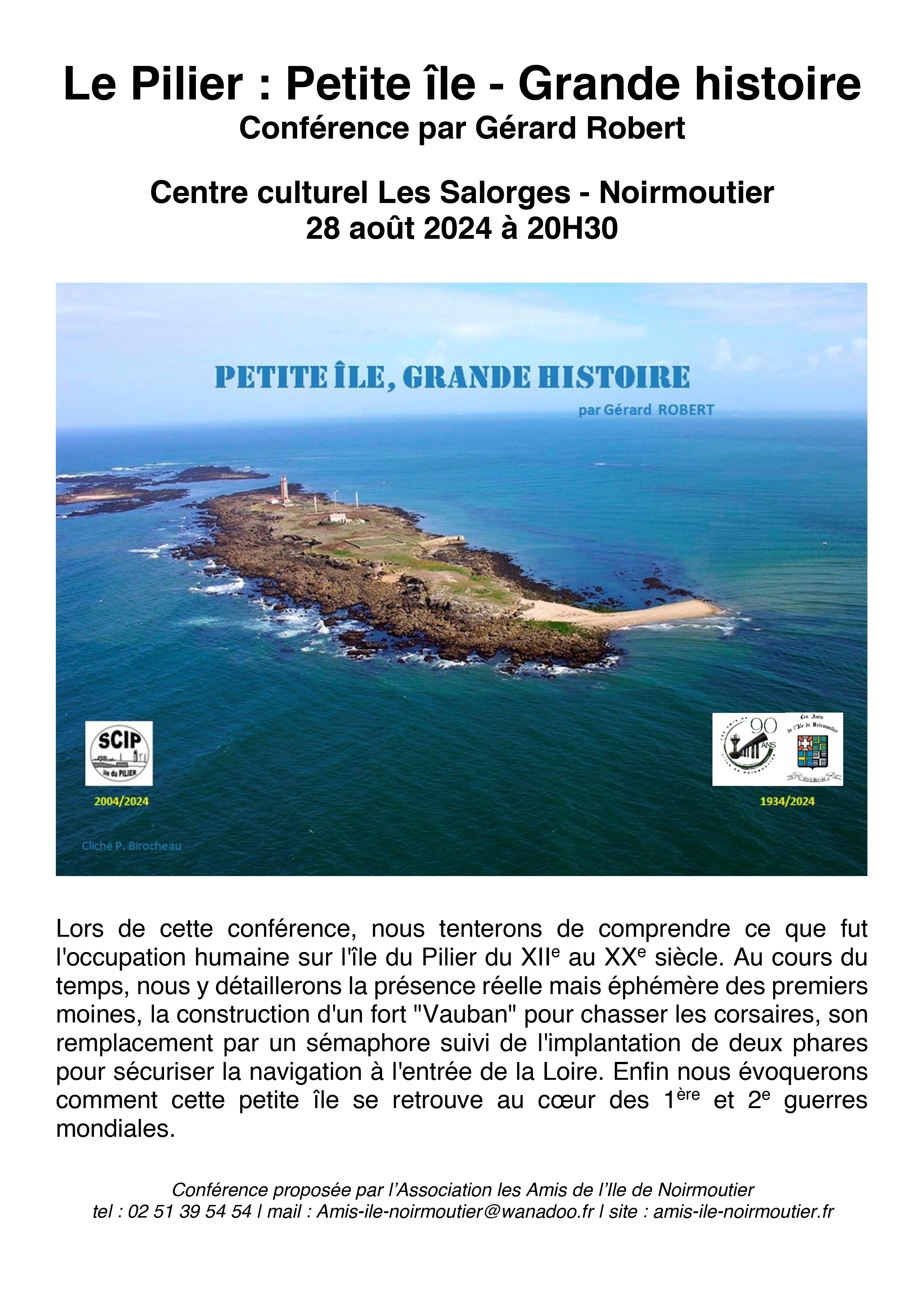 Conférence Le pilier : petite île, grande histoire